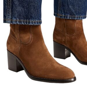 NEW Veronica Beard Carmen Cedar Western Suede Boots size 6.5